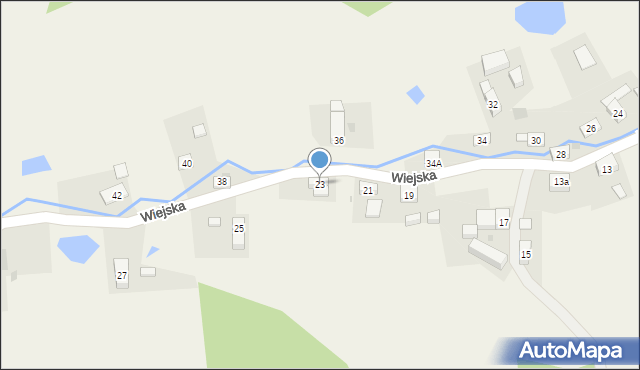 Grzmiąca, Wiejska, 23, mapa Grzmiąca