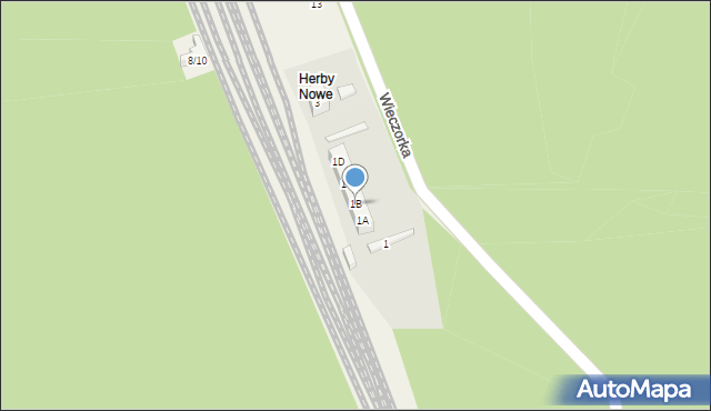 Herby, Wieczorka, 1B, mapa Herby