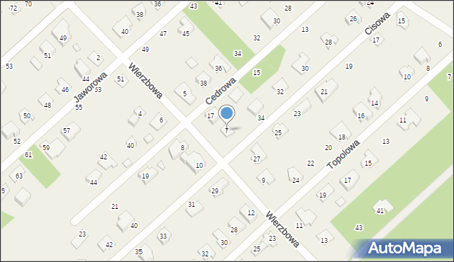 Hipolitów, Wierzbowa, 7, mapa Hipolitów