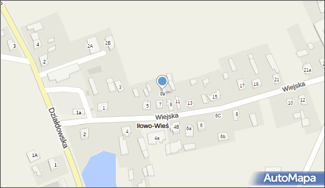 Iłowo-Wieś, Wiejska, 9a, mapa Iłowo-Wieś
