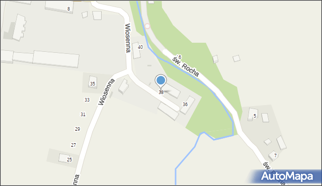 Iwanowice Dworskie, Wiosenna, 38, mapa Iwanowice Dworskie