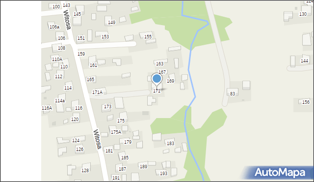Jadowniki, Witosa Wincentego, 171, mapa Jadowniki