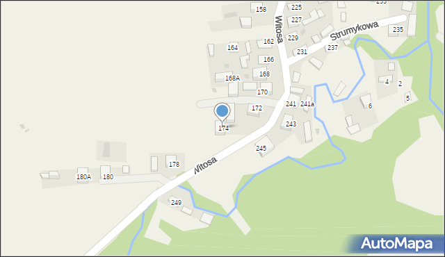 Jadowniki, Witosa Wincentego, 174, mapa Jadowniki