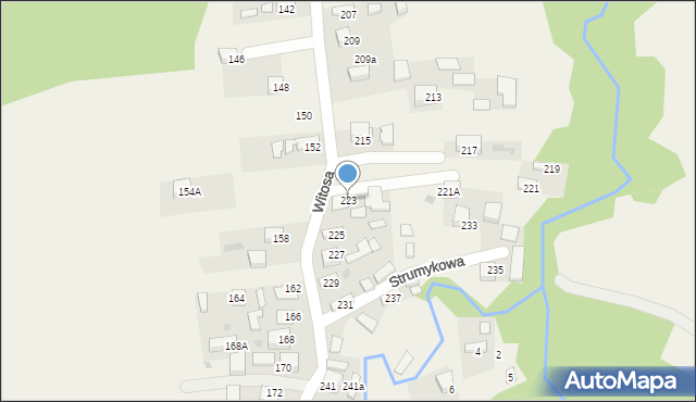 Jadowniki, Witosa Wincentego, 223, mapa Jadowniki