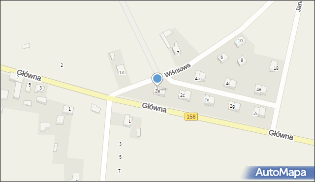 Janczewo, Wiśniowa, 2a, mapa Janczewo