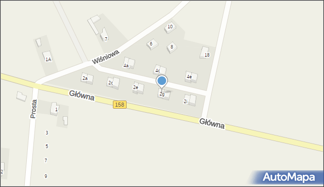 Janczewo, Wiśniowa, 2g, mapa Janczewo