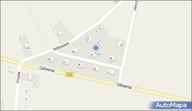 Janczewo, Wiśniowa, 4d, mapa Janczewo