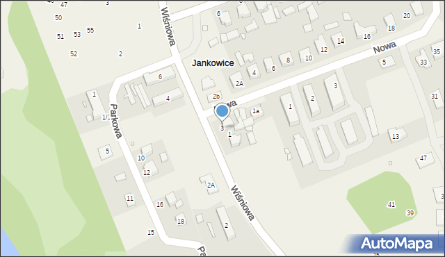 Jankowice, Wiśniowa, 3, mapa Jankowice