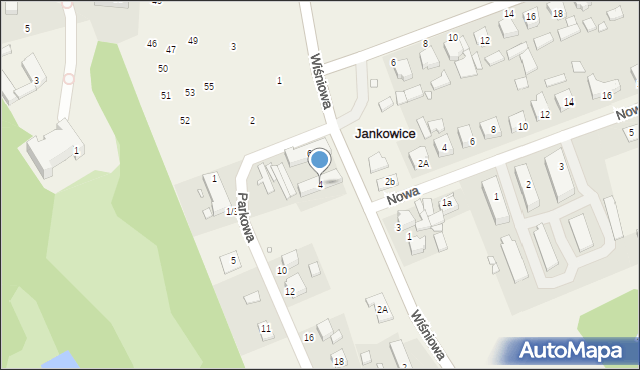 Jankowice, Wiśniowa, 4, mapa Jankowice