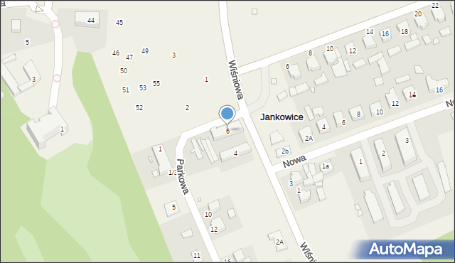 Jankowice, Wiśniowa, 6, mapa Jankowice