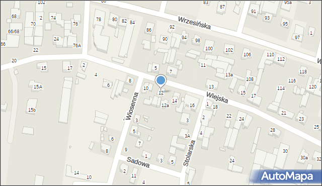 Jasin, Wiejska, 12, mapa Jasin