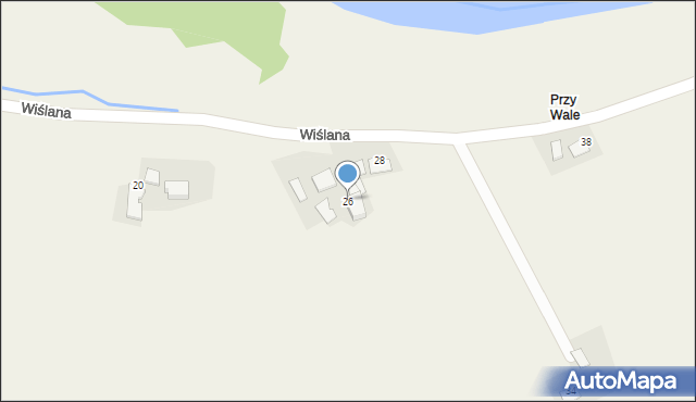 Jaśkowice, Wiślana, 26, mapa Jaśkowice