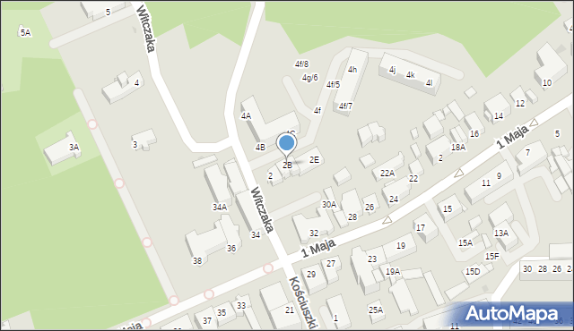Jastrzębie-Zdrój, Witczaka Mikołaja, 2B, mapa Jastrzębie-Zdrój