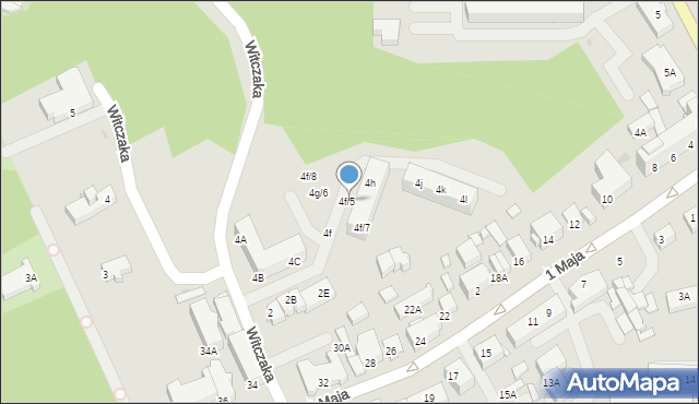 Jastrzębie-Zdrój, Witczaka Mikołaja, 4f/5, mapa Jastrzębie-Zdrój