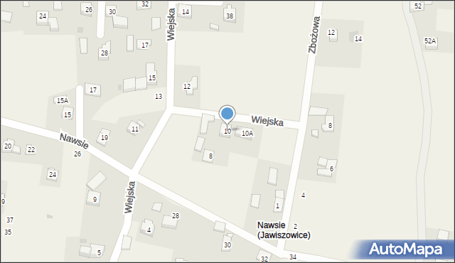 Jawiszowice, Wiejska, 10, mapa Jawiszowice