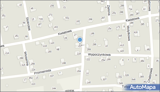 Jaworze, Widok, 217, mapa Jaworze