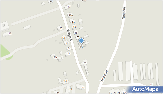 Jaworzno, Wiejska, 61, mapa Jaworzno