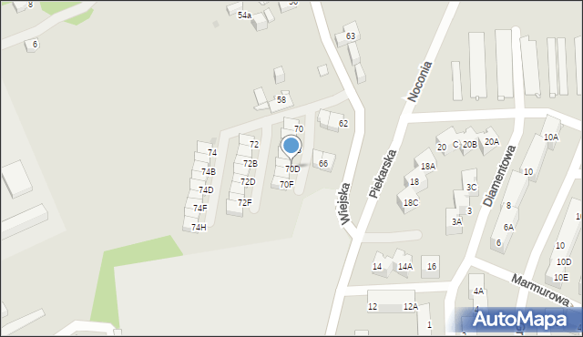 Jaworzno, Wiejska, 70D, mapa Jaworzno