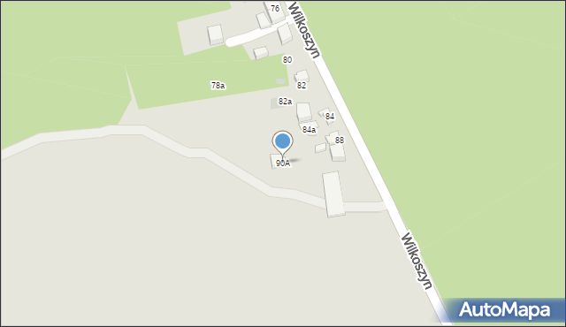 Jaworzno, Wilkoszyn, 90A, mapa Jaworzno