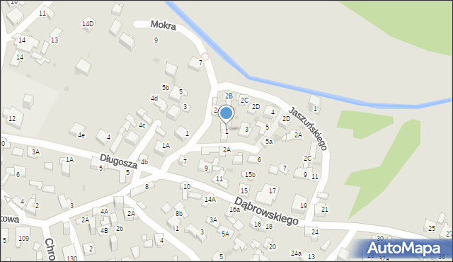 Jaworzno, Wierzbowa, 1, mapa Jaworzno