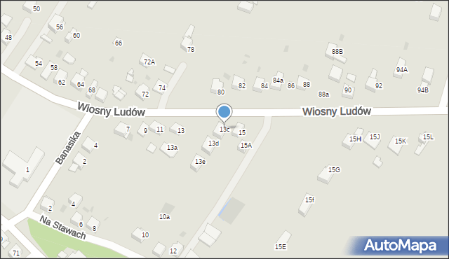 Jaworzno, Wiosny Ludów, 13c, mapa Jaworzno