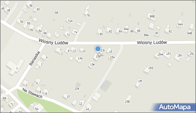 Jaworzno, Wiosny Ludów, 13d, mapa Jaworzno