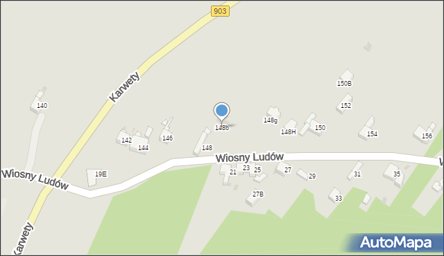 Jaworzno, Wiosny Ludów, 148b, mapa Jaworzno