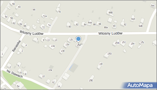 Jaworzno, Wiosny Ludów, 15A, mapa Jaworzno