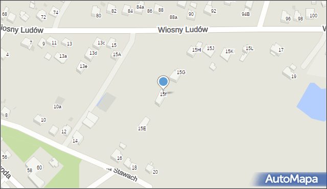 Jaworzno, Wiosny Ludów, 15f, mapa Jaworzno