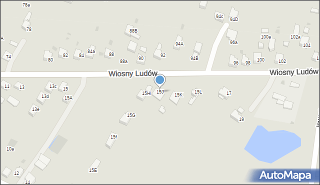 Jaworzno, Wiosny Ludów, 15J, mapa Jaworzno