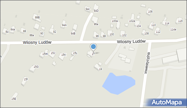 Jaworzno, Wiosny Ludów, 17, mapa Jaworzno