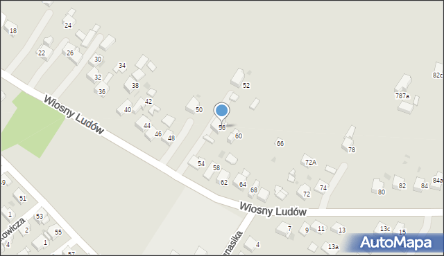 Jaworzno, Wiosny Ludów, 56, mapa Jaworzno