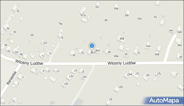 Jaworzno, Wiosny Ludów, 84, mapa Jaworzno