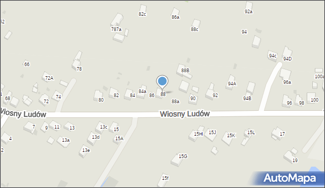 Jaworzno, Wiosny Ludów, 88, mapa Jaworzno