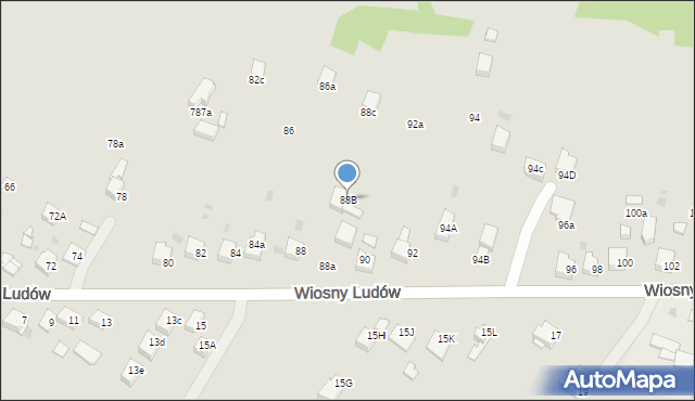 Jaworzno, Wiosny Ludów, 88B, mapa Jaworzno