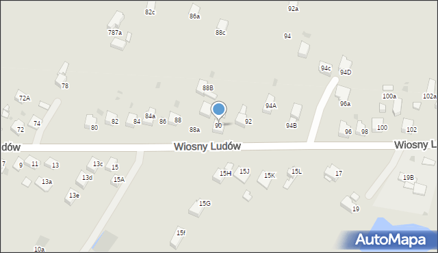 Jaworzno, Wiosny Ludów, 90, mapa Jaworzno