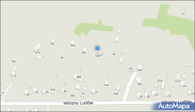 Jaworzno, Wiosny Ludów, 92a, mapa Jaworzno