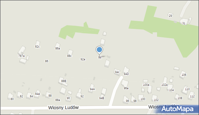 Jaworzno, Wiosny Ludów, 94, mapa Jaworzno