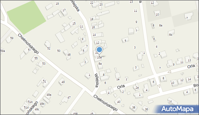 Jędrzychów, Wiejska, 10a, mapa Jędrzychów