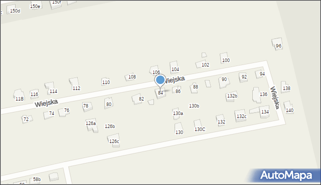 Jędrzychów, Wiejska, 84, mapa Jędrzychów