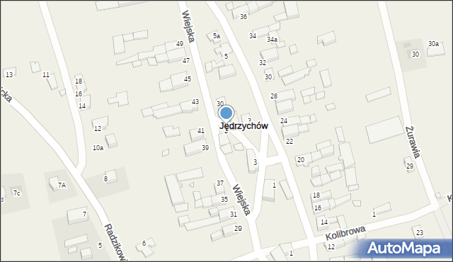 Jędrzychów, Wiśniowa, 2, mapa Jędrzychów