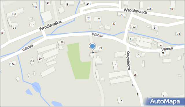 Jelenia Góra, Witosa Wincentego, 20, mapa Jelenia Góra