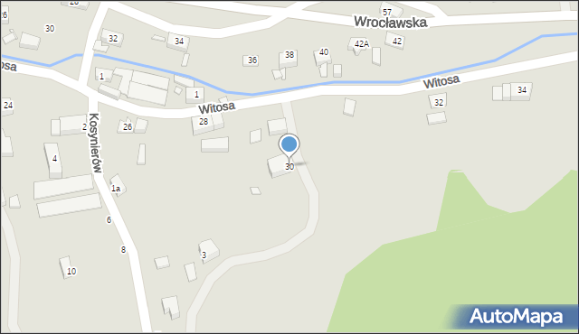 Jelenia Góra, Witosa Wincentego, 30, mapa Jelenia Góra