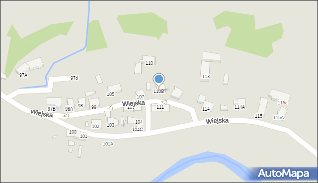 Jelenia Góra, Wiejska, 110B, mapa Jelenia Góra