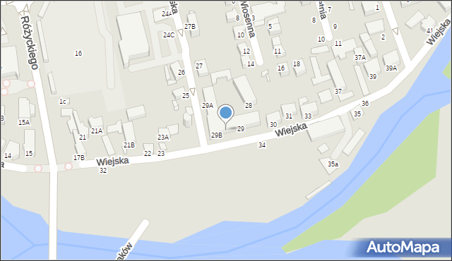 Jelenia Góra, Wiejska, 29C, mapa Jelenia Góra