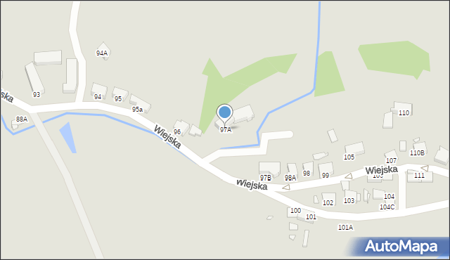 Jelenia Góra, Wiejska, 97A, mapa Jelenia Góra