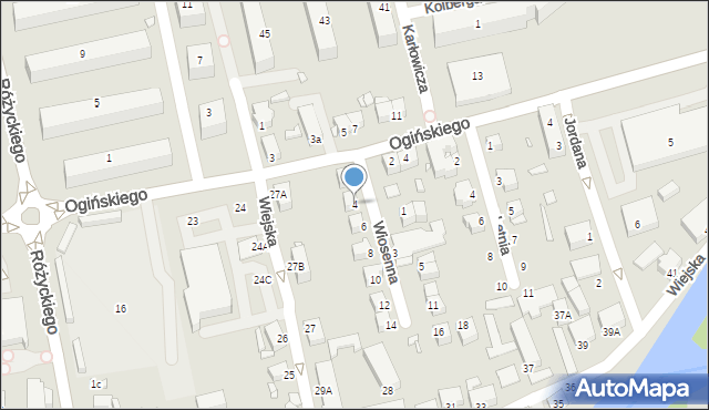 Jelenia Góra, Wiosenna, 4, mapa Jelenia Góra