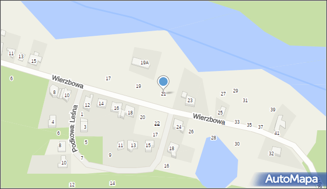 Jerzykowo, Wierzbowa, 21, mapa Jerzykowo