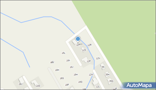 Józefów, Wiosenna, 12T, mapa Józefów