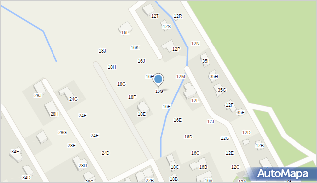 Józefów, Wiosenna, 16G, mapa Józefów